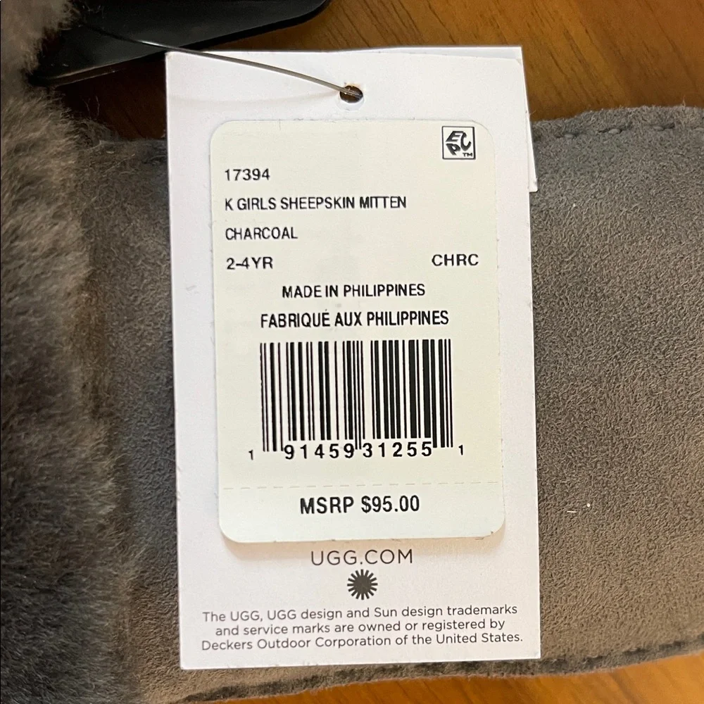 UGG Charcoal Shearling Slippers